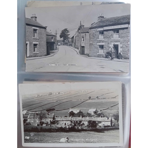 142 - WEARDALE - THE ROUTE OF THE RIVER WEAR: Small album containing a collection of PPCs (mostly B&W or R... 