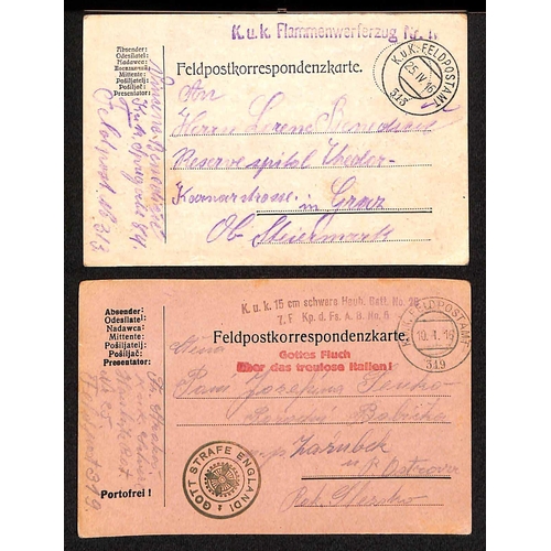 58 - AUSTRO-HUNGARIAN WWI FELDPOST COLLECTION: Two large postcard albums with the extensive collection of... 