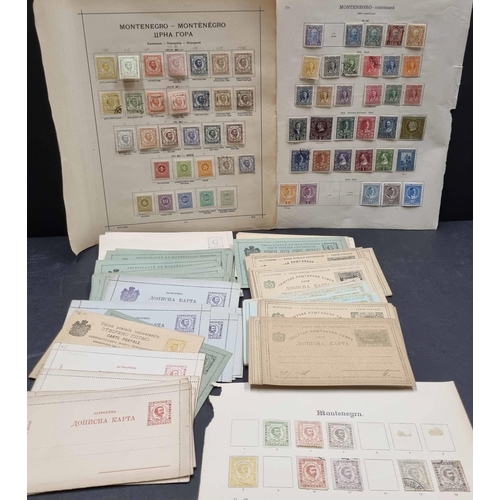 194 - MINT & USED COLLECTION: Flat box housing early issues on printed album leaves. Also c.60 unused earl... 