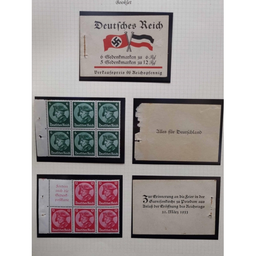 383 - THIRD REICH: 1930-45 mint collection in 4 albums. Includes 1930s Castles Welfare Fund issues with bo... 