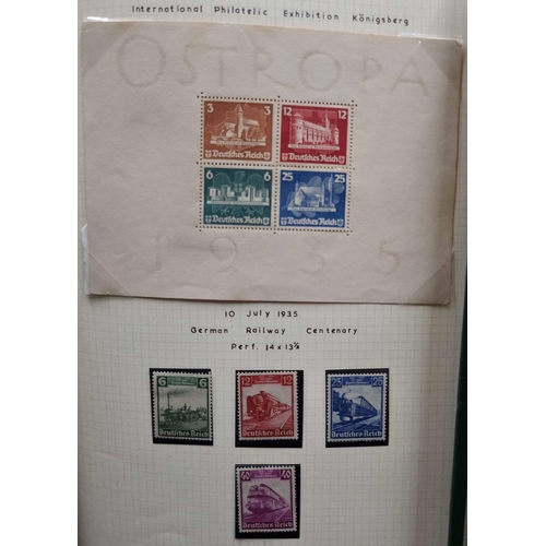 383 - THIRD REICH: 1930-45 mint collection in 4 albums. Includes 1930s Castles Welfare Fund issues with bo... 