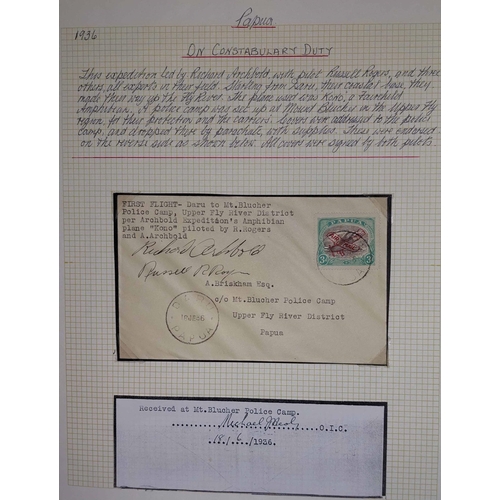 646 - 1932-90 POLICE RELATED MAIL COLLECTION: Display entitled 