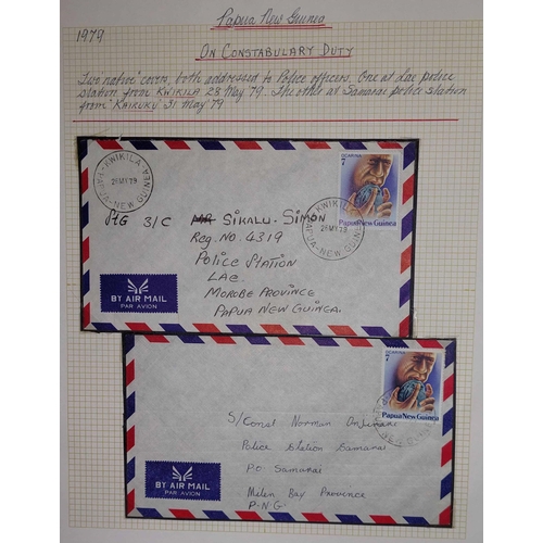 646 - 1932-90 POLICE RELATED MAIL COLLECTION: Display entitled 