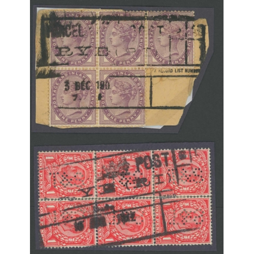 RYE & AREA: 1891-1920 range mounted on pages (3 labels with stamps ...