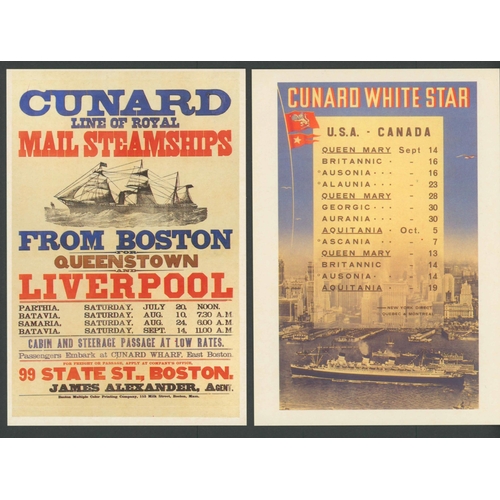 47 - 20th CENTURY CUNARD MAIL; Range partly on leaves in six binders housed in a carton inc. 1910 PPC to ... 