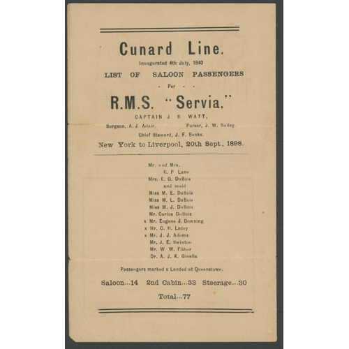 47 - 20th CENTURY CUNARD MAIL; Range partly on leaves in six binders housed in a carton inc. 1910 PPC to ... 