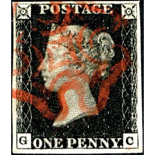 1023 - PLATE 6 - GC - fine with four margins and neat red MX cancel.