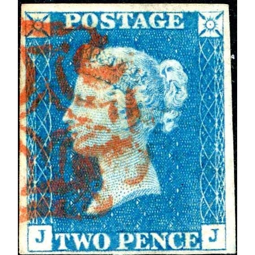 1064 - PLATE 1 - JJ - fine used with four margins, fresh colour and red MX cancel.