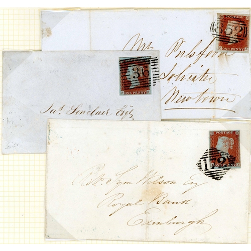 1088 - MIXED COVER RANGE WITH EMPHASIS ON CANCELS - inc. Nov. 1841 EL to Enniskillen with four margin 1d re... 