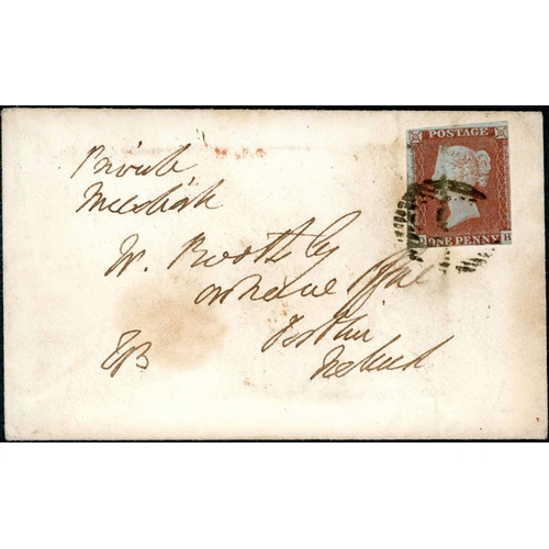 1114 - PLATE 66 - ON COVER EX DUKE OF WELLINGTON - ALSO COVER TO ROWLAND HILL - Jan. 1847 env. to Ireland w... 