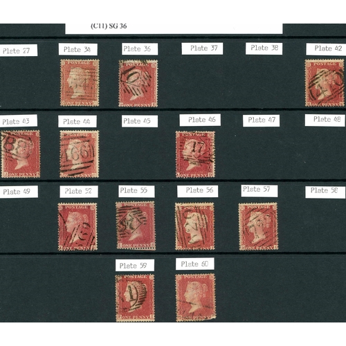 1151 - 1857-62 WHITE PAPER COLLECTION ON HAGNERS - mostly plated/shade C9-C13 range strength in C10s  inc. ... 