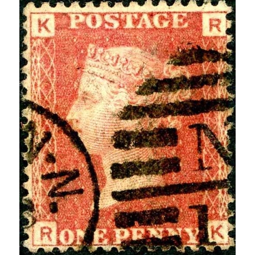 1164 - PLATE 225 - RK - cancellation covers part of both plate numbers but still readily recognisable as 22... 