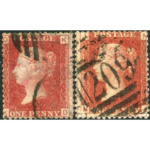 1165 - PLATE 225 - KD attractive used with minor imperfections; also MI, repaired by laying another stamp o... 