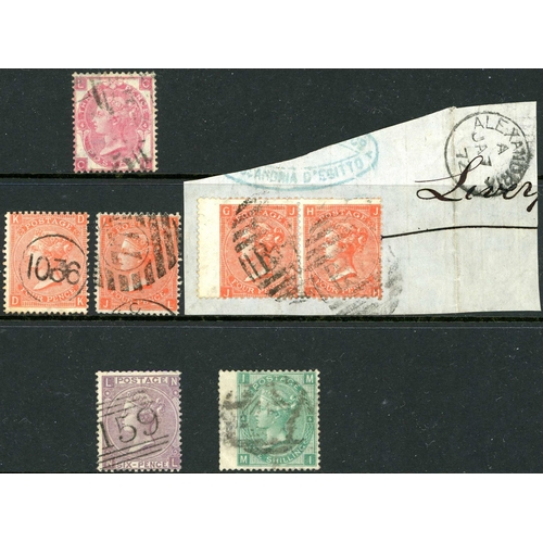 1197 - 1855-67 MOSTLY FINE USED SELECTION - 1855-57 4d rose one of each garter wmk, 1856 6d lilac (2) & 1/-... 