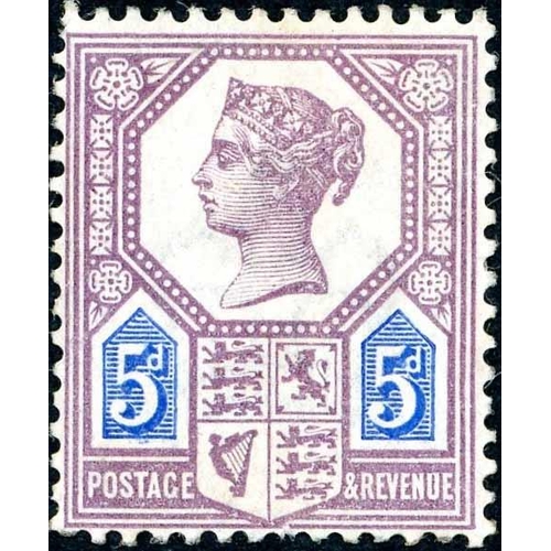 1260 - 5d PURPLE & BLUE DIE I MINT - attractive enough example, short perf and tiniest of tears at base, pa... 