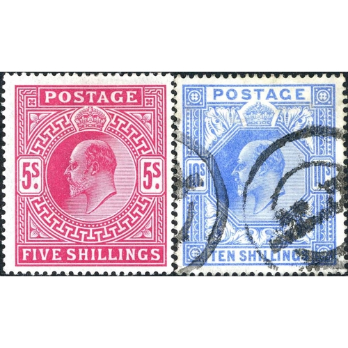 1287 - 1911/12 SH HIGH VALUES MOSTLY MINT - 2/6 purple (3, shades with one possibly dull greyish purple, on... 