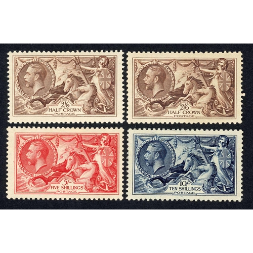 1305 - 1934 RE-ENGRAVED GROUP with 2/6d (2) to 10/- mint. Also used 2/6d (3), 5/- (2) and 10/- (6, inc. a b... 