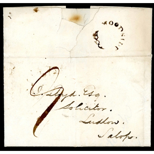 1720 - BIRKENHEAD VILLAGES - WOODSIDE RARE FLEURONS: A trio with rare markings inc. an 1827 EL with a fine ... 