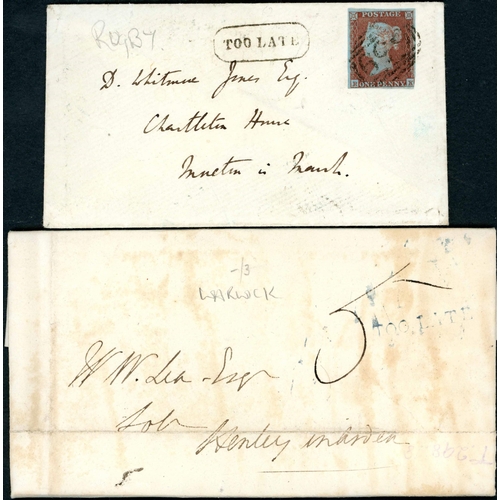 1754 - 1764-c1900 MIXED RANGE OF MAIL - inc. 1764 EL to London charged '6' and with framed SOUTHAM (not rec... 