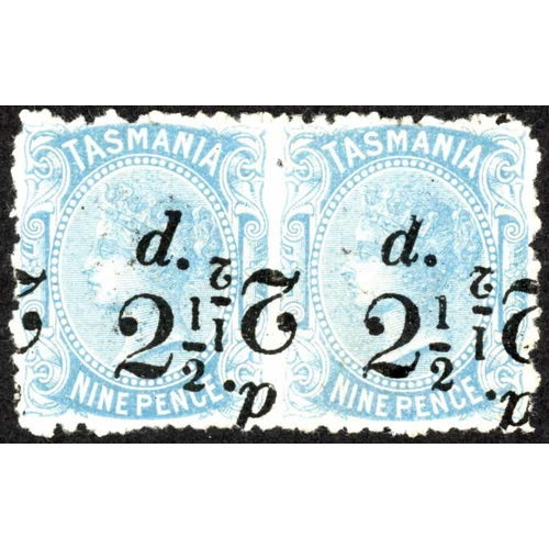 565 - 1891 UPU SURCHARGE; Range of the 2½d on 9d inc. Perf 11½ mint in pale blue (5 inc. a horiz. pair wit... 