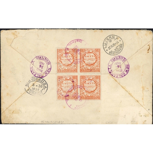 707 - ** RARE ONE-DAY ONLY FRANKING; 5 Mar. 1931 env. (small faults) to Lucerne philatelically franked wit... 