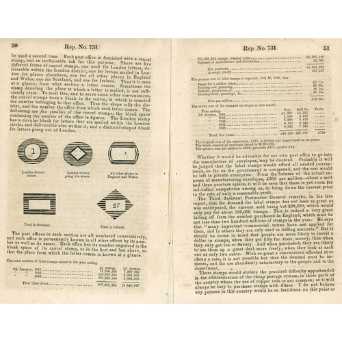 894 - U.S. CONGRESS REPORT ILLUSTRATING BRITISH '1844-TYPE' NUMERALS (QUOTING JOSHUA LEAVITT); Fine 98-pag... 