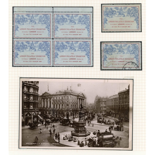 100 - 1890-1906 - UK - EARLY PHILATELIC EXHIBITION ITEMS with 1890 unused ½d newspaper wrapper headed 