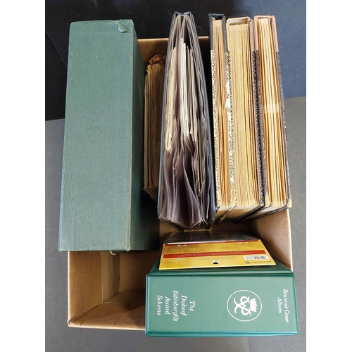 27 - CARTON containing several albums/stock books with collections of Worldwide early to middle period st... 