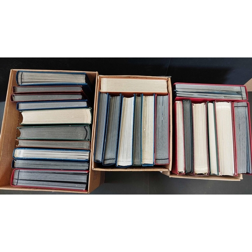 6 - WORLDWIDE A-Z COLLECTION IN 24 STOCK BOOKS: Three cartons holding 24 large stock books, many either ... 