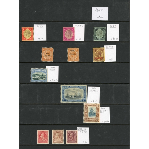 63 - BRITISH WEST INDIES QV TO KGV MINT COLLECTION: 20 stock sheets with the exclusively mint selection o... 