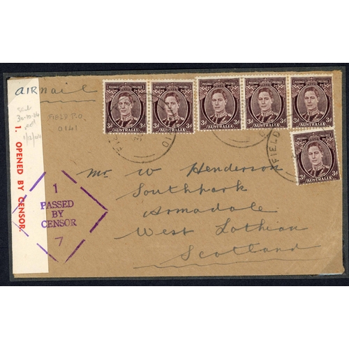 795 - 1933-57 POSTAL HISTORY INC. MILITARY:The group of envs (22) with a good group of censored items inc.... 