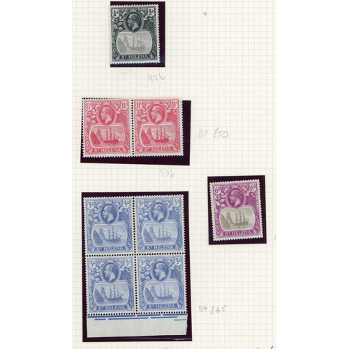 808 - PLATE FLAWS ON THE 1922-37 ISSUES: Mint range on album leaves with examples of the 3 main varieties,... 