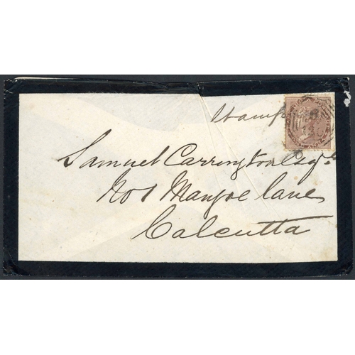 722 - LOCAL & OVERSEAS QV FRANKED MAIL; Range with 1860 env. to Calcutta franked ½a with Meerut & Calcutta... 