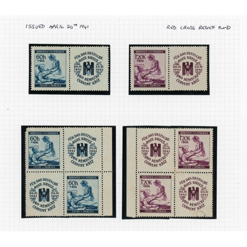 649 - 1939-1944 GERMAN OCCUPATION COLLECTION: Attractive near-complete run of Bohemia and Moravia issues i... 