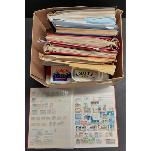 55 - EAST AFRICA, ETC: Carton housing several album/stock books with rather untidy collections of QV-QEII... 