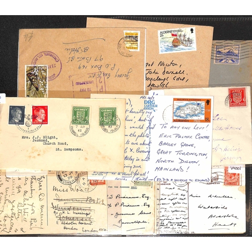 322 - POSTAL HISTORY & STAMPS: Binder & shoe box, the former housing display pages with a well typed up an... 