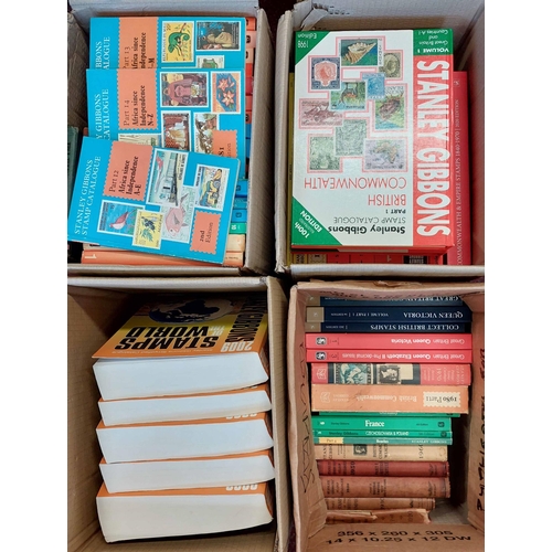 328 - STANLEY GIBBONS CATALOGUES: Contained in 4 cartons. Inc. Part 1 (2020), a GB Concise (2020), Victori... 