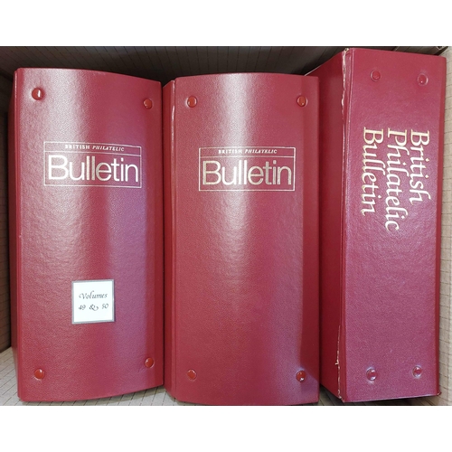 357 - BRITISH PHILATELIC BULLETIN: from no. 3 to no. 28 in Bulletin binders, nos. 28-39 hardbound, 39-50 i... 