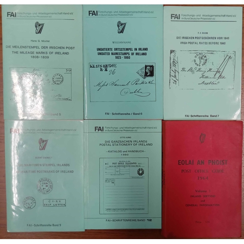 612 - IRELAND: A small set of booklets on stamps & postal history inc. FAI series nos. 5-7, 9, &12 In Germ... 