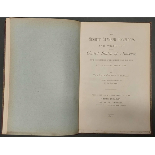 678 - THE NESBITT ENVELOPES USA Published as a supplement to the London Philatelist (1895). Hardbound in h... 