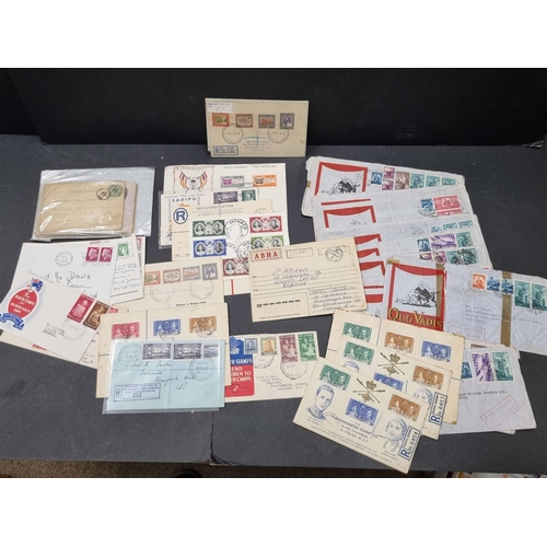 38 - WORLDWIDE ASSORTED COVERS: Two small boxes of covers inc. some FDCs and some auctions lots (still se... 