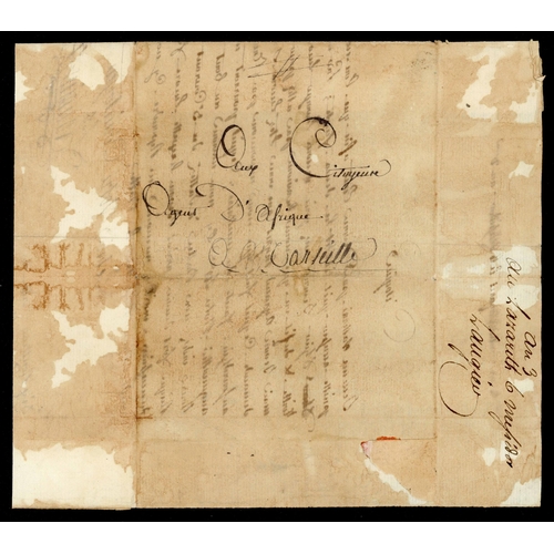 102 - REVOLUTIONARY PERIOD MAIL; Range with June 1795 EL to Marseilles with contents by a ship's captain d... 