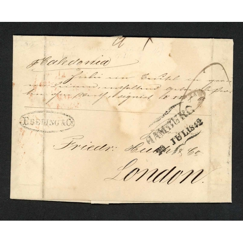 109 - 18th/19th CENTURY PRE-STAMP MAIL; Range with 1771 EL to Edinburgh ex Hamburg rated '6/-' contents re... 