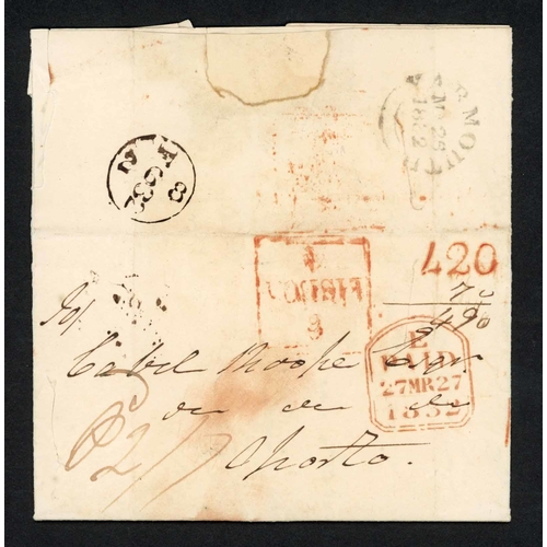 109 - 18th/19th CENTURY PRE-STAMP MAIL; Range with 1771 EL to Edinburgh ex Hamburg rated '6/-' contents re... 