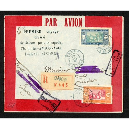 307 - WEST AFRICAN AIRMAILS - PRE WWII FRENCH COLONIES INCLUDING SOME INGOING: 1925-39 covers (32) inc. 7 ... 