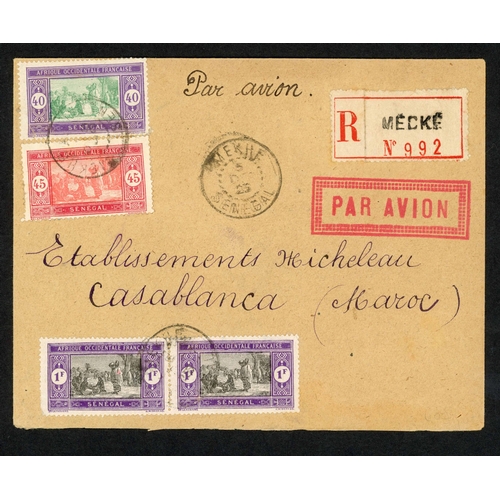 307 - WEST AFRICAN AIRMAILS - PRE WWII FRENCH COLONIES INCLUDING SOME INGOING: 1925-39 covers (32) inc. 7 ... 