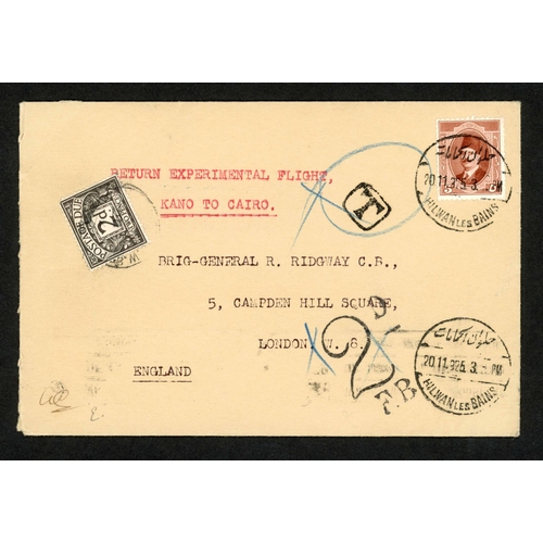 309 - WEST AFRICAN AIRMAILS - R.A.F. EXPERIMENTAL FLIGHT: 11 Nov 1925 env. carried on the R.A.F. experimen... 