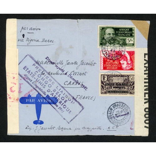 317 - WWII - A FRENCH COLONIES COLLECTION: 1939-44 selection of interesting covers (14) inc. 25 Oct 1938 e... 