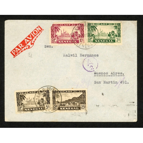 317 - WWII - A FRENCH COLONIES COLLECTION: 1939-44 selection of interesting covers (14) inc. 25 Oct 1938 e... 