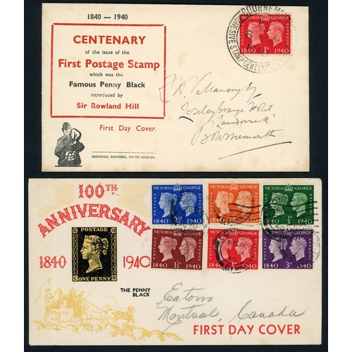 1940 POSTAGE STAMP CENTENARY DISPLAY COLLECTION Large binder with